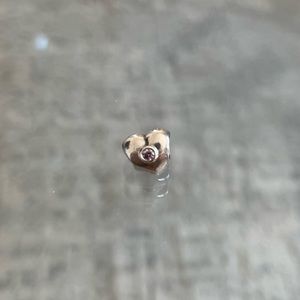 Pandora Heart Charm with Pink Gemstone